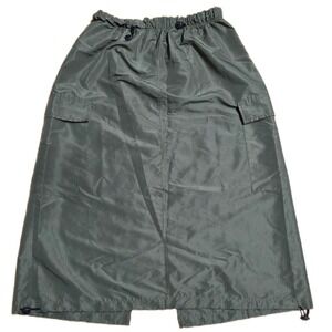 Rue 21 Cargo Midi Skirt Women's Size L Olive Green Drawstring Waist Pockets